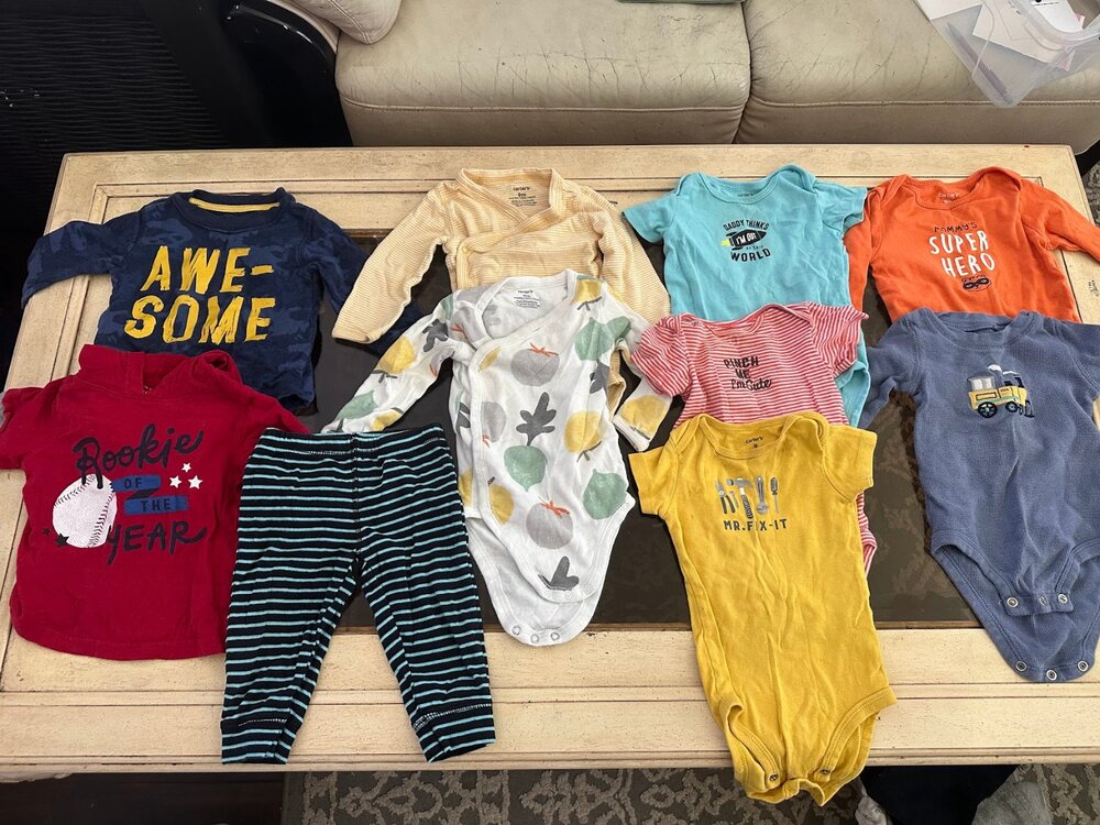 Carter's Baby Boys Clothes Bundle 9 Months - Bodysuits & Tops